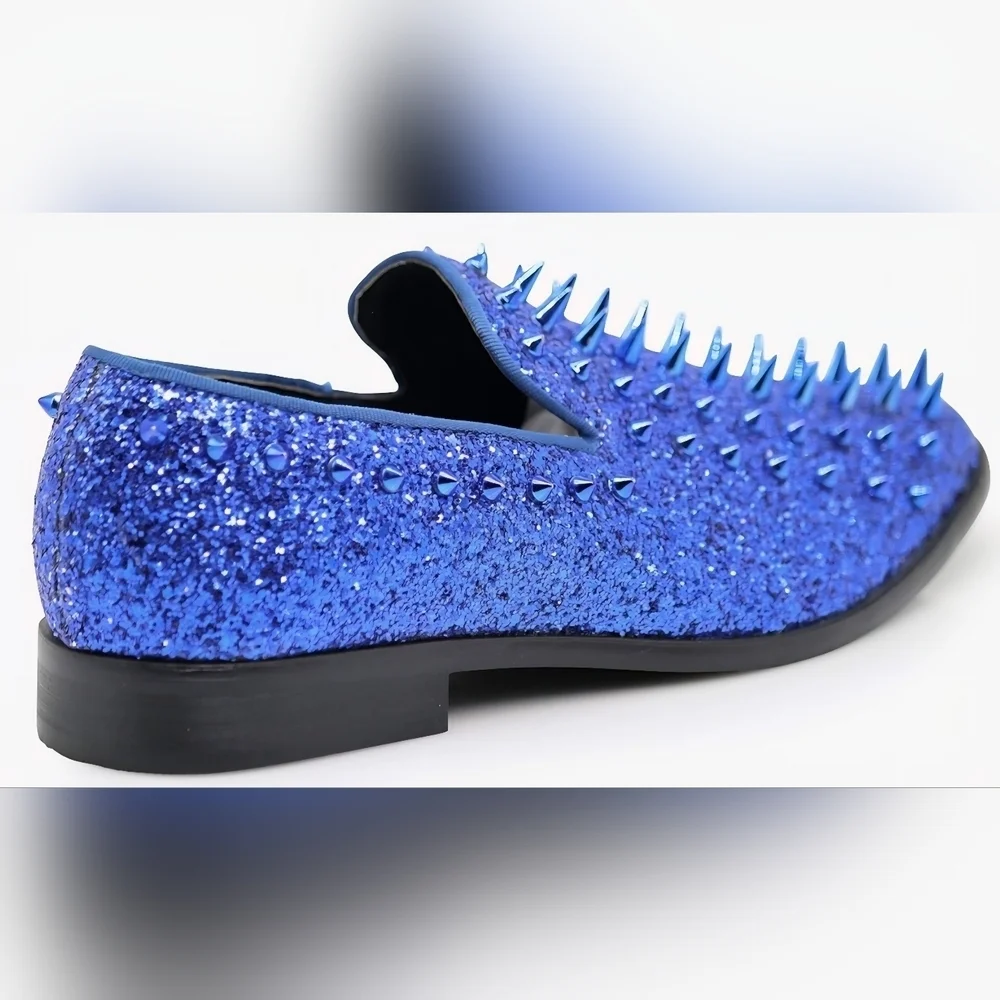 New Enzo Romeo Men's Vintage Spike Dress Loafers
